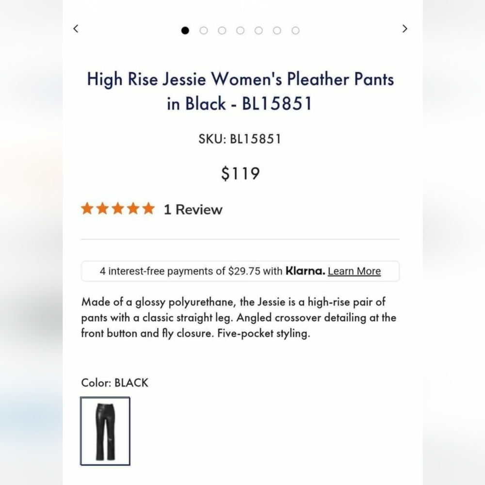 High rise pleather pants - Picture 7 of 11